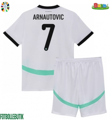 Österrike Marko Arnautovic #7 Bortaställ Barn EM 2024 Kortärmad (+ Korta byxor)